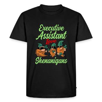 Executive Assistant St. Patrick's Day - Men's Premium Organic T-Shirt - black - Front - Nico (187cm)