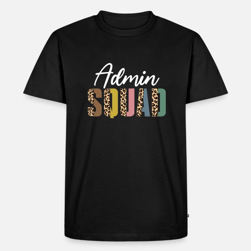 Admin-trupp-leopardenmuster - Männer Premium Bio T-Shirt - Schwarz