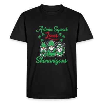 Admin Squad Love Shenanigans St. Patrick's Day - Men's Premium Organic T-Shirt - black - Front - Nico (187cm)