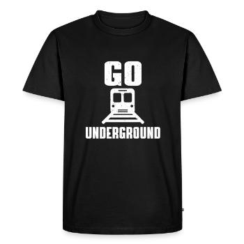 Go Underground - Subway - Men's Premium Organic T-Shirt - black - Front - Nico (187cm)