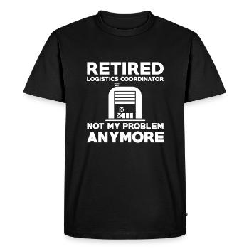Retired Logistics Coordinator Pension - Men's Premium Organic T-Shirt - black - Front - Nico (187cm)