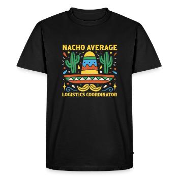 Nacho Average Logistics Coordinator Cinco De Mayo - Men's Premium Organic T-Shirt - black - Front - Nico (187cm)