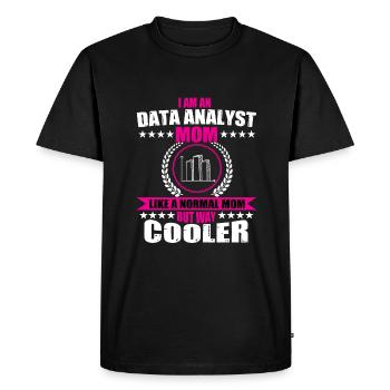 Analyste de données Mama Outfit Women - T-shirt Premium bio Homme - noir - Devant - Nico (187cm)