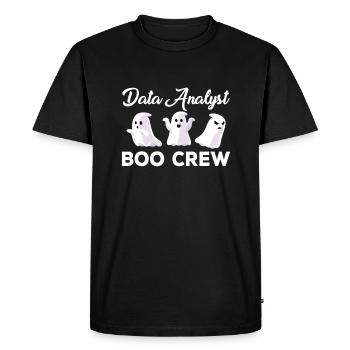 Analyste de données Boo Crew Halloween Ghosts - T-shirt Premium bio Homme - noir - Devant - Nico (187cm)