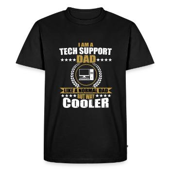 Funny Technical Support Dad Outfit Father's Day - Men's Premium Organic T-Shirt - black - Front - Nico (187cm)