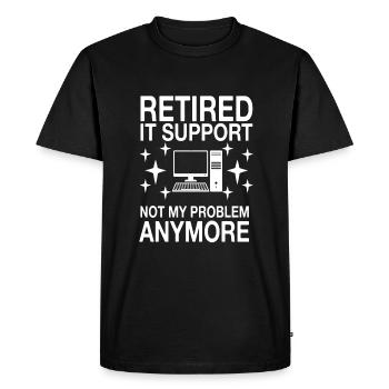 Slogan amusant du support informatique - T-shirt Premium bio Homme - noir - Devant - Nico (187cm)
