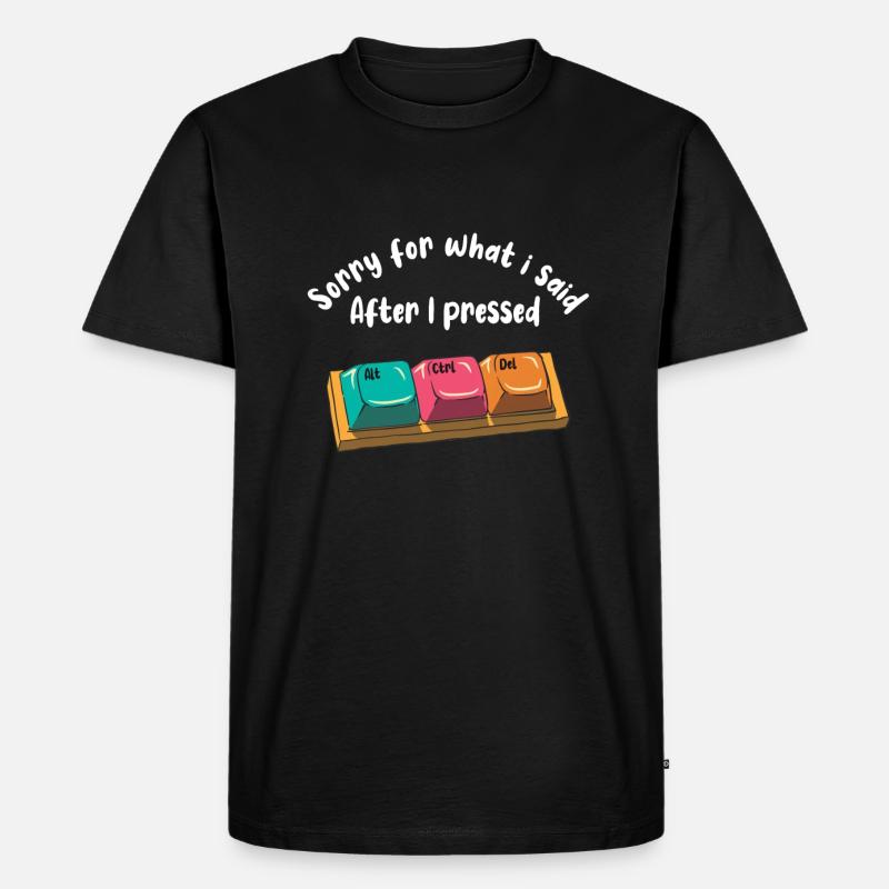 Lustiges Computer Nerd Geschenk - Männer Premium Bio T-Shirt - Schwarz