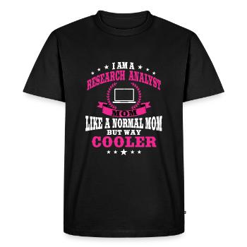 Analyste de recherche Tenue de fête des mères de maman - T-shirt Premium bio Homme - noir - Devant - Nico (187cm)