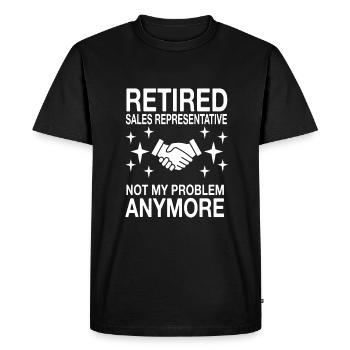 Retired Sales Rep Design - Men's Premium Organic T-Shirt - black - Front - Nico (187cm)