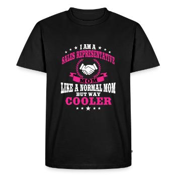 Drôle de représentante commerciale maman - T-shirt Premium bio Homme - noir - Devant - Nico (187cm)