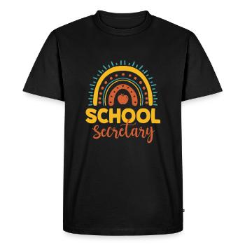 Appréciation de la secrétaire d’école mignonne - T-shirt Premium bio Homme - noir - Devant - Nico (187cm)