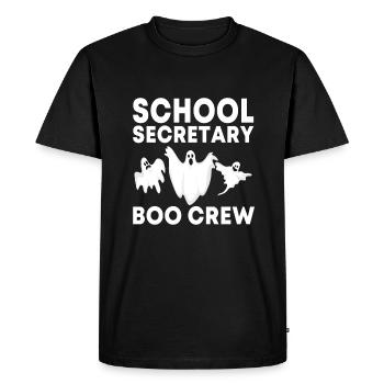 Secrétaire de l’école Boo Crew pour Halloween - T-shirt Premium bio Homme - noir - Devant - Nico (187cm)