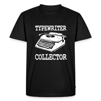 Grande chemise de collection de machine à écrire - T-shirt Premium bio Homme - noir - Devant - Nico (187cm)