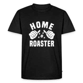 Home Roasters - Men's Premium Organic T-Shirt - black - Front - Nico (187cm)