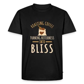 Great coffee roasting saying - Men's Premium Organic T-Shirt - black - Front - Nico (187cm)
