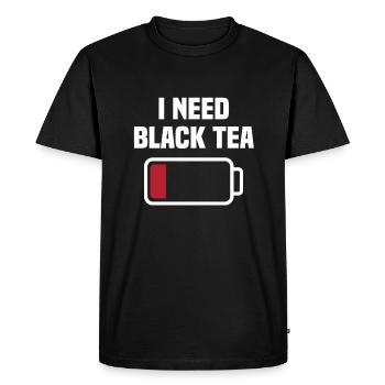 I need black tea outfit love hot tea - Men's Premium Organic T-Shirt - black - Front - Nico (187cm)