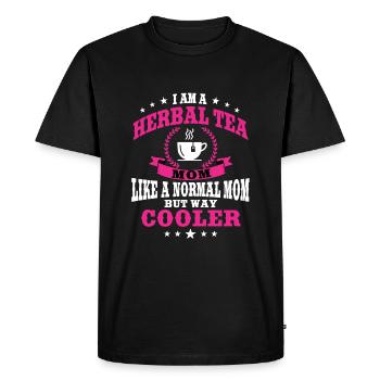 Drôle de tisane Maman Design Femmes - T-shirt Premium bio Homme - noir - Devant - Nico (187cm)