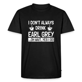 Drôle de comte Grey Lieghaber - T-shirt Premium bio Homme - noir - Devant - Nico (187cm)