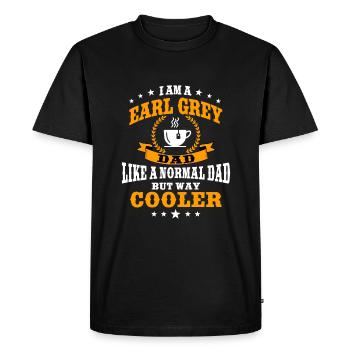 Cadeau Earl Grey Papa - T-shirt Premium bio Homme - noir - Devant - Nico (187cm)
