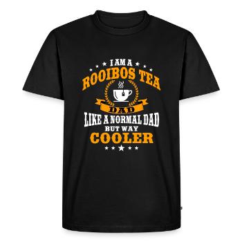 Funny Rooibos Tea Dad for Father's Day - Men's Premium Organic T-Shirt - black - Front - Nico (187cm)