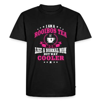 Funny Rooibos Tea Mom for Mother's Day - Men's Premium Organic T-Shirt - black - Front - Nico (187cm)