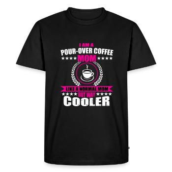 Cadeau maman café filtré à la main - T-shirt Premium bio Homme - noir - Devant - Nico (187cm)
