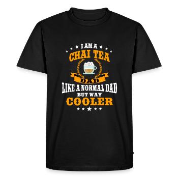 Funny Chai Tee Dad Outfit Men - Men's Premium Organic T-Shirt - black - Front - Nico (187cm)