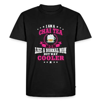 Funny Chai Tea Mom Outfit Women - Men's Premium Organic T-Shirt - black - Front - Nico (187cm)