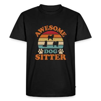Dog sitter - T-shirt Premium bio Homme - noir - Devant - Nico (187cm)