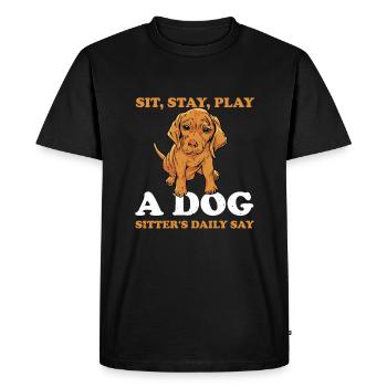 Dog sitter - Men's Premium Organic T-Shirt - black - Front - Nico (187cm)