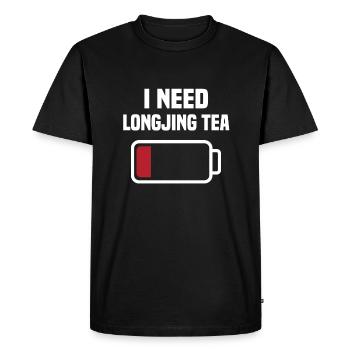 Longjing Tea - Men's Premium Organic T-Shirt - black - Front - Nico (187cm)