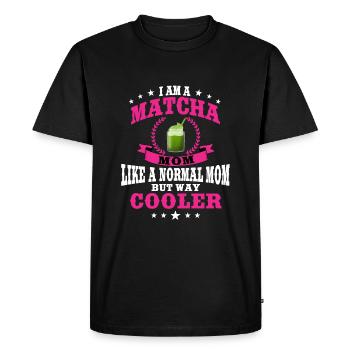 Drôle de tenue Matcha Mama Fête des mères - T-shirt Premium bio Homme - noir - Devant - Nico (187cm)