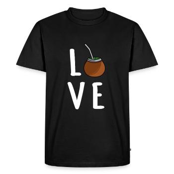 Yerba mate tea - Men's Premium Organic T-Shirt - black - Front - Nico (187cm)