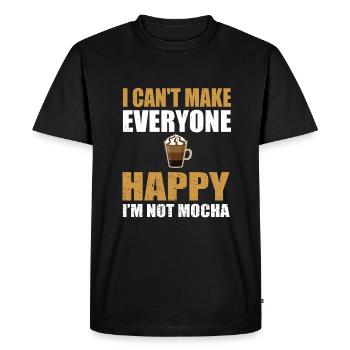 Drôle d’amateur de café moka disant - T-shirt Premium bio Homme - noir - Devant - Nico (187cm)