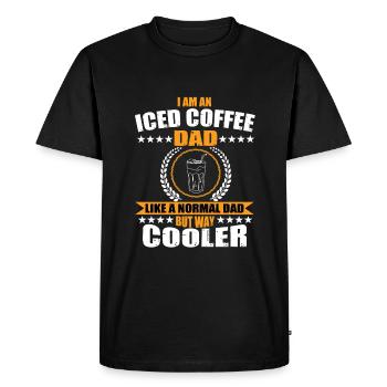 Iced Coffee Dad - Men's Premium Organic T-Shirt - black - Front - Nico (187cm)