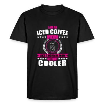 Iced Coffee Mama - Men's Premium Organic T-Shirt - black - Front - Nico (187cm)