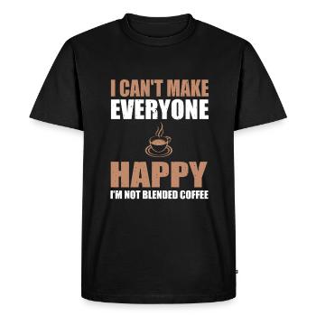 Grand costume d’amateur de café mélangé - T-shirt Premium bio Homme - noir - Devant - Nico (187cm)