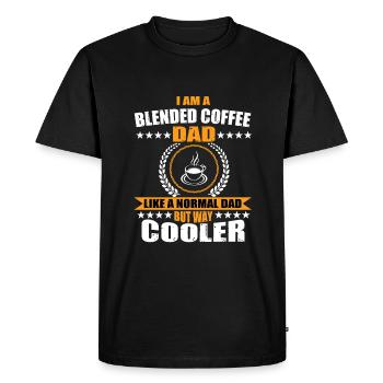 Tenue de papa café mixte Fête des pères - T-shirt Premium bio Homme - noir - Devant - Nico (187cm)
