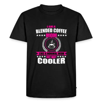 Tenue de maman de café mixte Fête des mères - T-shirt Premium bio Homme - noir - Devant - Nico (187cm)