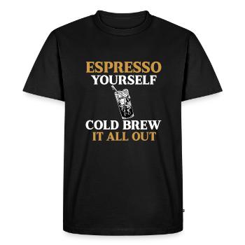 Infusion froide - T-shirt Premium bio Homme - noir - Devant - Nico (187cm)
