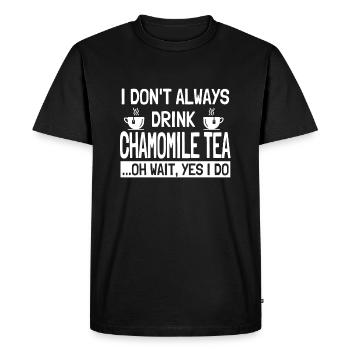 Hilarious Chamomile Tea Gift - Men's Premium Organic T-Shirt - black - Front - Nico (187cm)