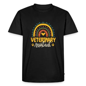 Cute Veterinarian Assistant Design - Men's Premium Organic T-Shirt - black - Front - Nico (187cm)