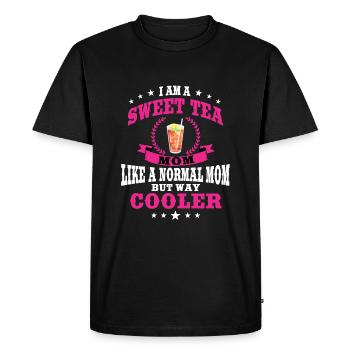 Funny Sweet Tea Mom Outfit Women - Men's Premium Organic T-Shirt - black - Front - Nico (187cm)
