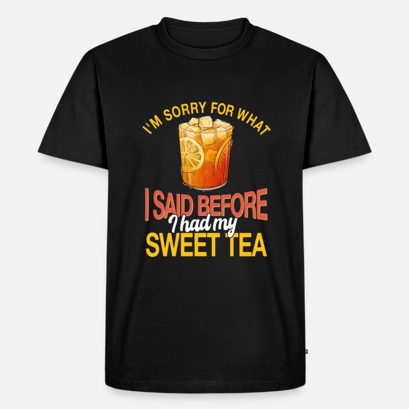 Süsser Tee - Männer Premium Bio T-Shirt - Schwarz