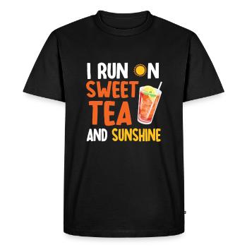 Sweet tea and sunshine - Men's Premium Organic T-Shirt - black - Front - Nico (187cm)