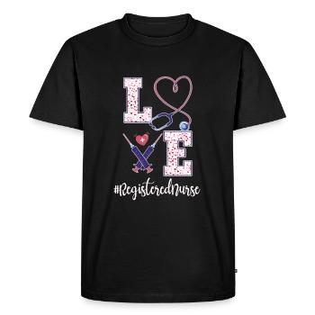 Tenue pour infirmière autorisée - T-shirt Premium bio Homme - noir - Devant - Nico (187cm)