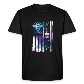 American Registered Nurse - Men's Premium Organic T-Shirt - black - Front - Nico (187cm)