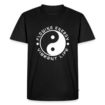 Yin Yang Citation Amour Chinois Traditionnel - T-shirt Premium bio Homme - noir - Devant - Nico (187cm)