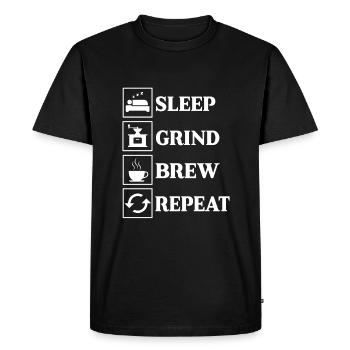 Great Manual Coffee Grinder Gift - Men's Premium Organic T-Shirt - black - Front - Nico (187cm)