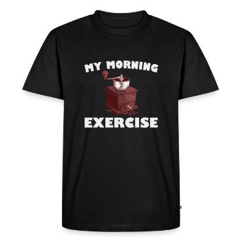 Coffee Grinder Coffee Grinding - Men's Premium Organic T-Shirt - black - Front - Nico (187cm)